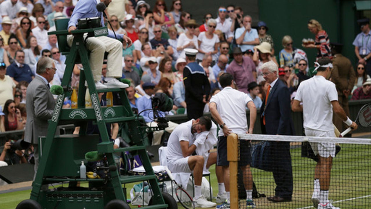 Cilic in pain and tears in Wimbledon final against Federer
